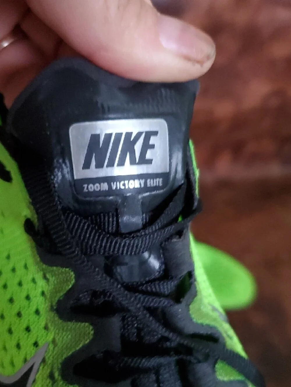 Nike Neon Green Running Spikes with Black Accents